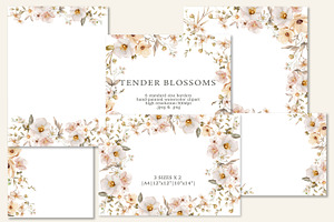 Watercolor Wedding Flowers Collectio