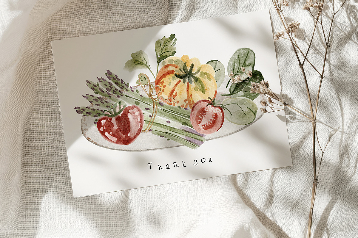 Hand-Painted Vegetable Clipart, a Food Illustration by LenArt (Photo 15 of 15)