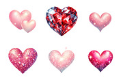 Glitter Heart Valentines Day Clip Ar, an Illustration by SinaCreation (Thumbnail 4 of 11)