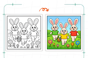 Bunny Friends Easter Coloring Book, a Seasonal Illustration by Ink Gallery (Thumbnail 3 of 8)