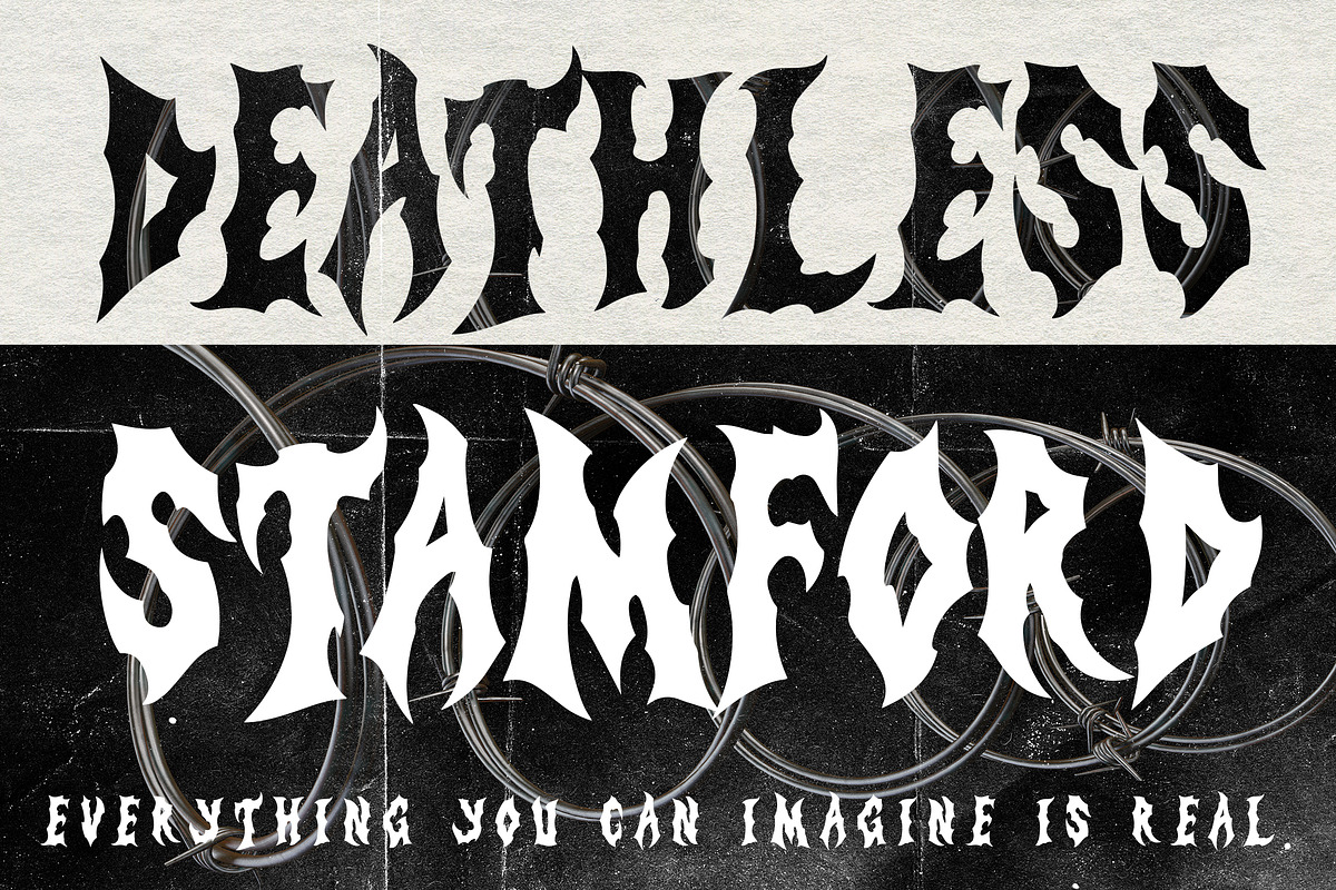 Demones Disaster Horror Metal, a Blackletter Font by dansdesign (Photo 2 of 9)