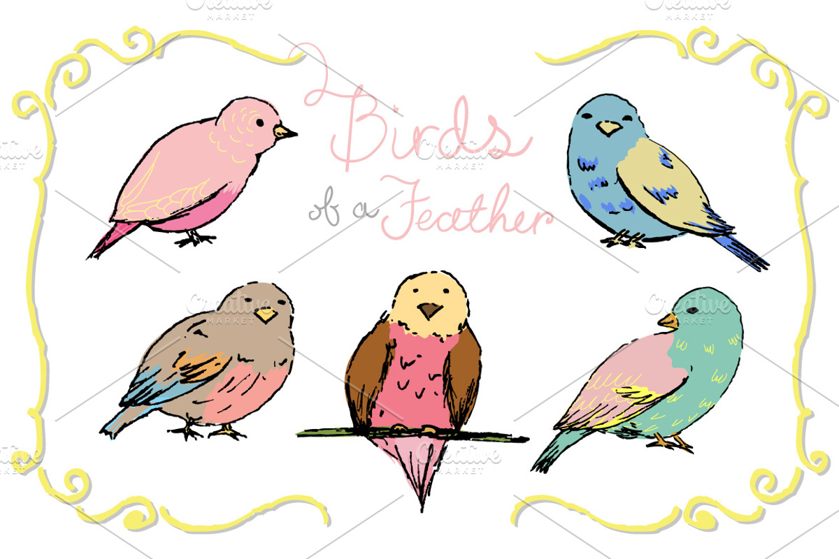 Birds of a Feather, an Animal Illustration by Fathima's Studio