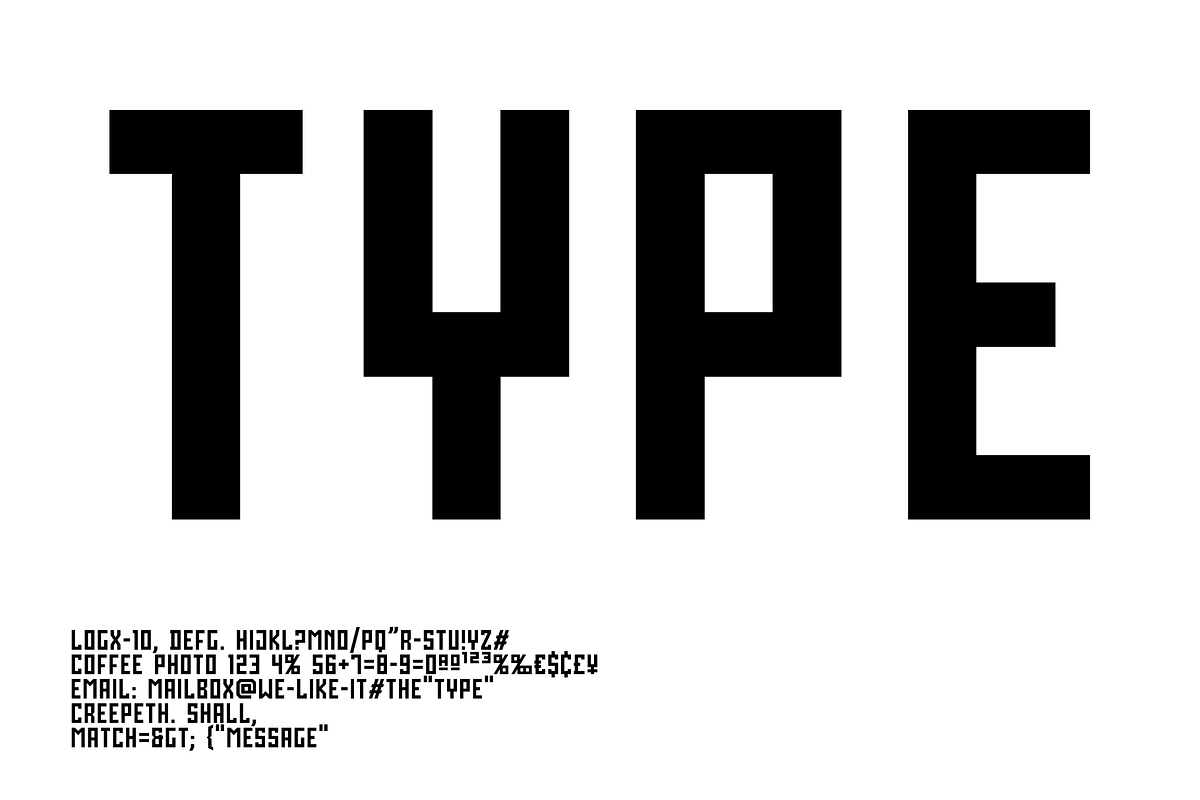 LOGX-10 Font Family preview 8