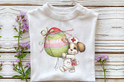 Whimsical Easter Nurse Dog Clipart, an Illustration by OK Design (Thumbnail 5 of 6)