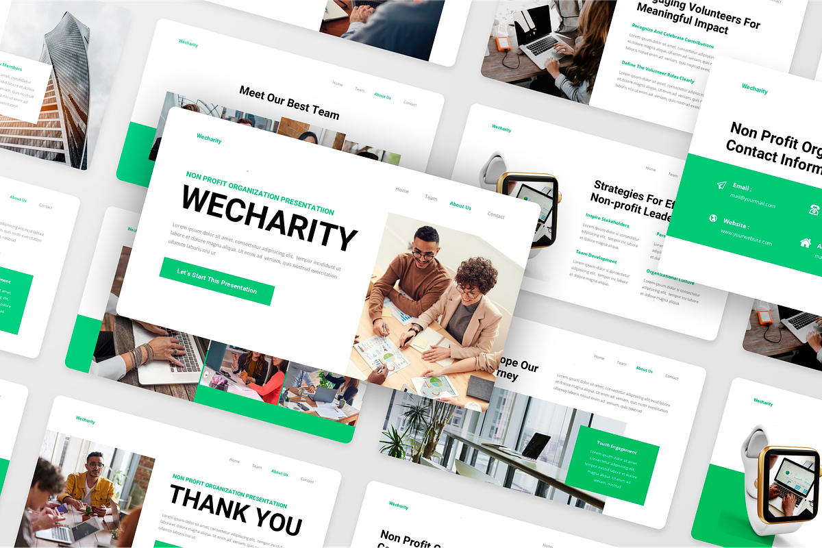 Non Profit Organization Powerpoint, a Presentation Template by SquidPixey (Photo 5 of 6)