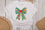 Coquette Autism Awareness Bow PNG, an Illustration by CraftArtStudio (Thumbnail 3 of 4)