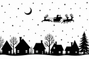 Holiday Village Silhouette Pack, an Illustration by hafijul (Thumbnail 14 of 21)