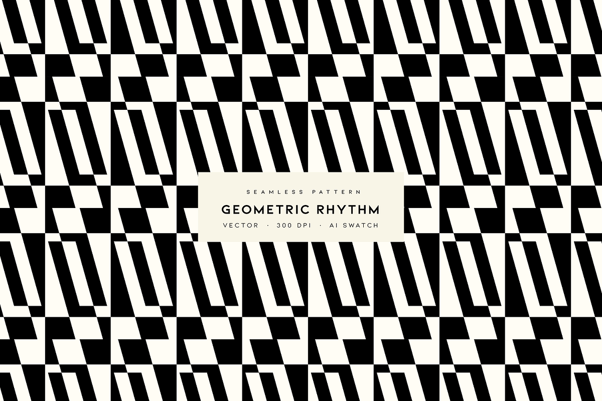 Geometric Rhythm | Vector Pattern, a Pattern Graphic by MalyskaStudio