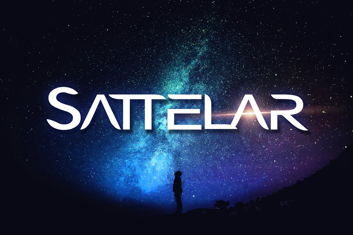 Sattelar - Modern futuristic scifi f, a Symbol Font by Rupture (Photo 1 of 4)