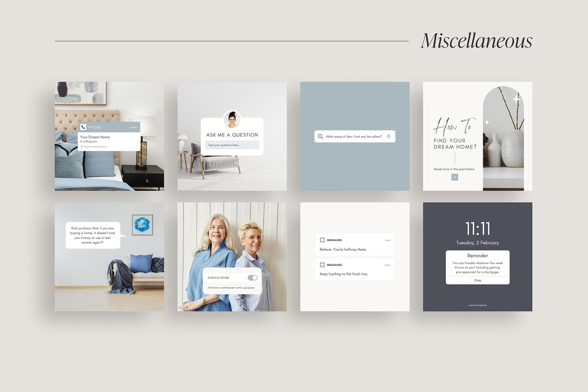 Real Estate Instagram Post Templates, a Social Media Template by LiliesandBerries (Photo 10 of 23)