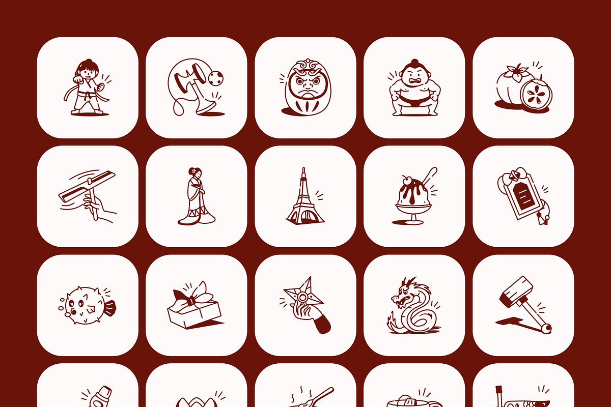 Japanese Drawing Illustration, an Outline Icon by Vectors Market (Photo 8 of 8)