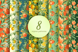 Citrus Watercolor Collection