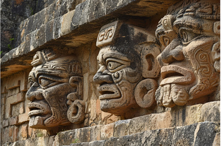 Ancient mayan stone carvings on, an Architecture Photo by Ylivdesign