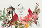Christmas holiday clipart, a Seasonal Illustration by Vasmila (Thumbnail 1 of 12)
