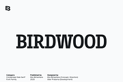 Birdwood; Condensed Slab Serif, a Slab Serif Font by Eko Bimantara (Thumbnail 1 of 13)