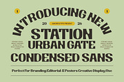 Station Urban Gate Condensed Sans, a Sans Serif Font by AmorfaType (Thumbnail 1 of 8)