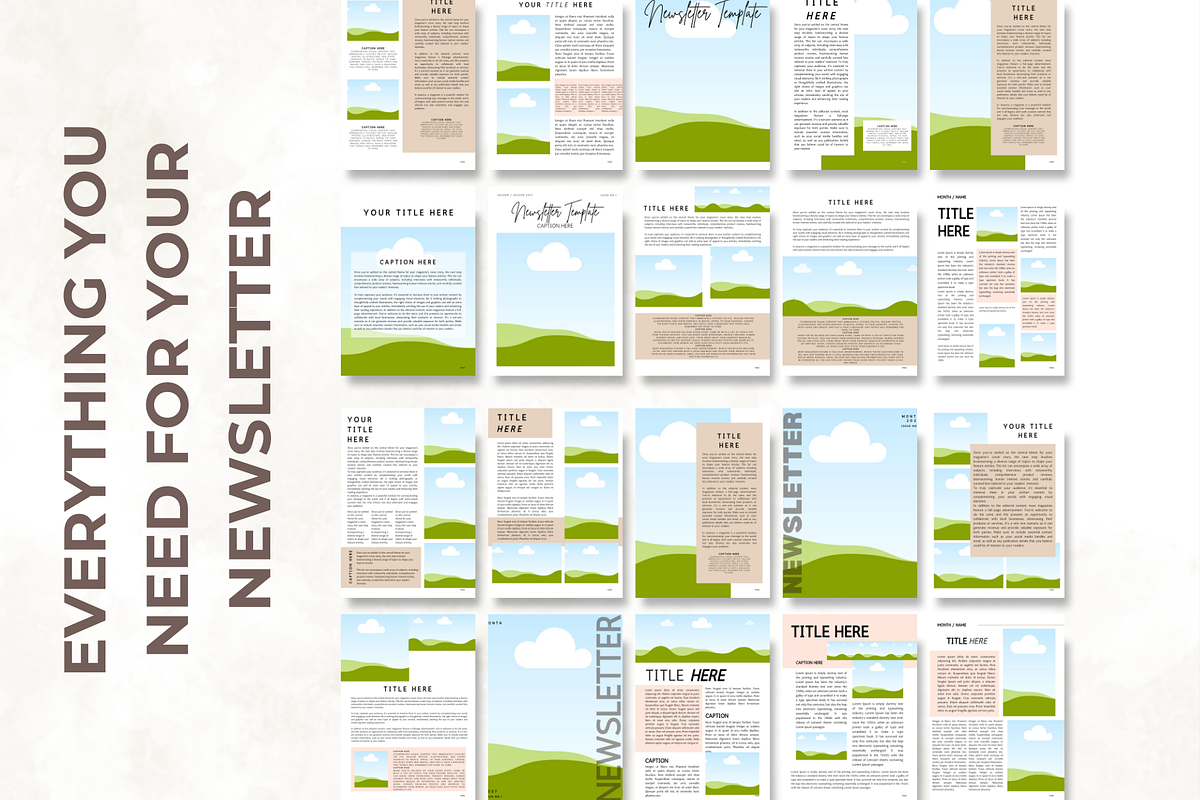 75 Pages Newsletter Template, a Marketing Template by Digital By Nikoleta (Photo 9 of 10)
