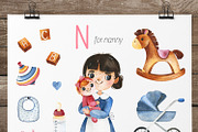 Cute Alphabet Professions. Part 2, an Object Graphic by Kate_Rina (Thumbnail 2 of 17)
