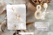 Watercolor Bunny Baby Clipart, an Illustration by Alisles (Thumbnail 5 of 14)