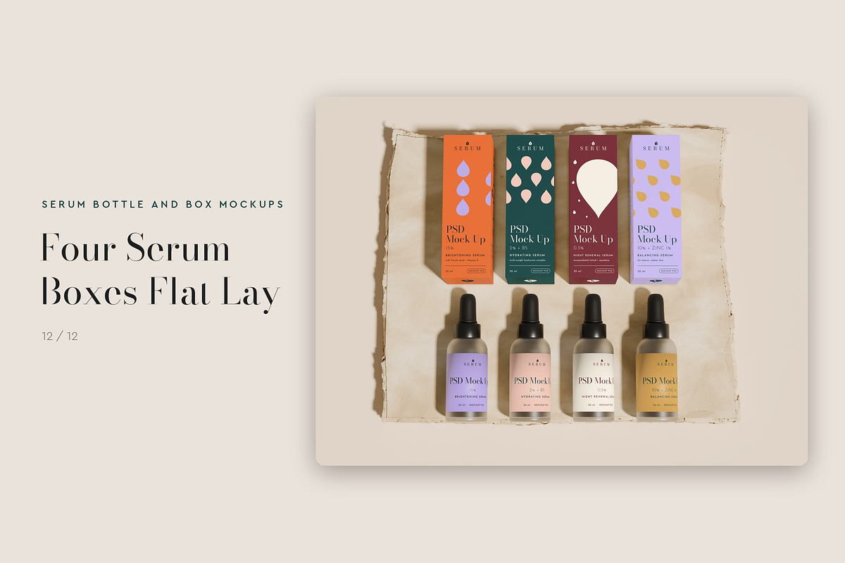 Serum Bottle and Box Mockup Pack, a Packaging Mockup by Motion-Box (Photo 13 of 14)