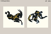 Kintsugi Zodiacs Vol.2 - PSD, JPEG, an Object Illustration by Kessens (Thumbnail 4 of 9)