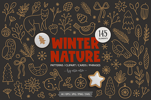 Winter Nature - Hand Drawn Kit