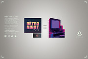 Vaporwave Game Night 1980s Flyer, a Flyer Template by Storm Pixels (Thumbnail 3 of 4)