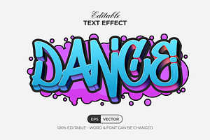 Dance Graffiti Text Effect Style