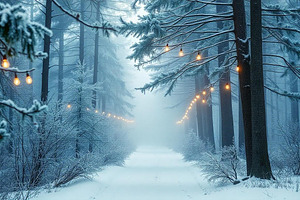 Winter Wonderland Path | Stock Photo, a Holiday Photo by Aura Canyon HQ