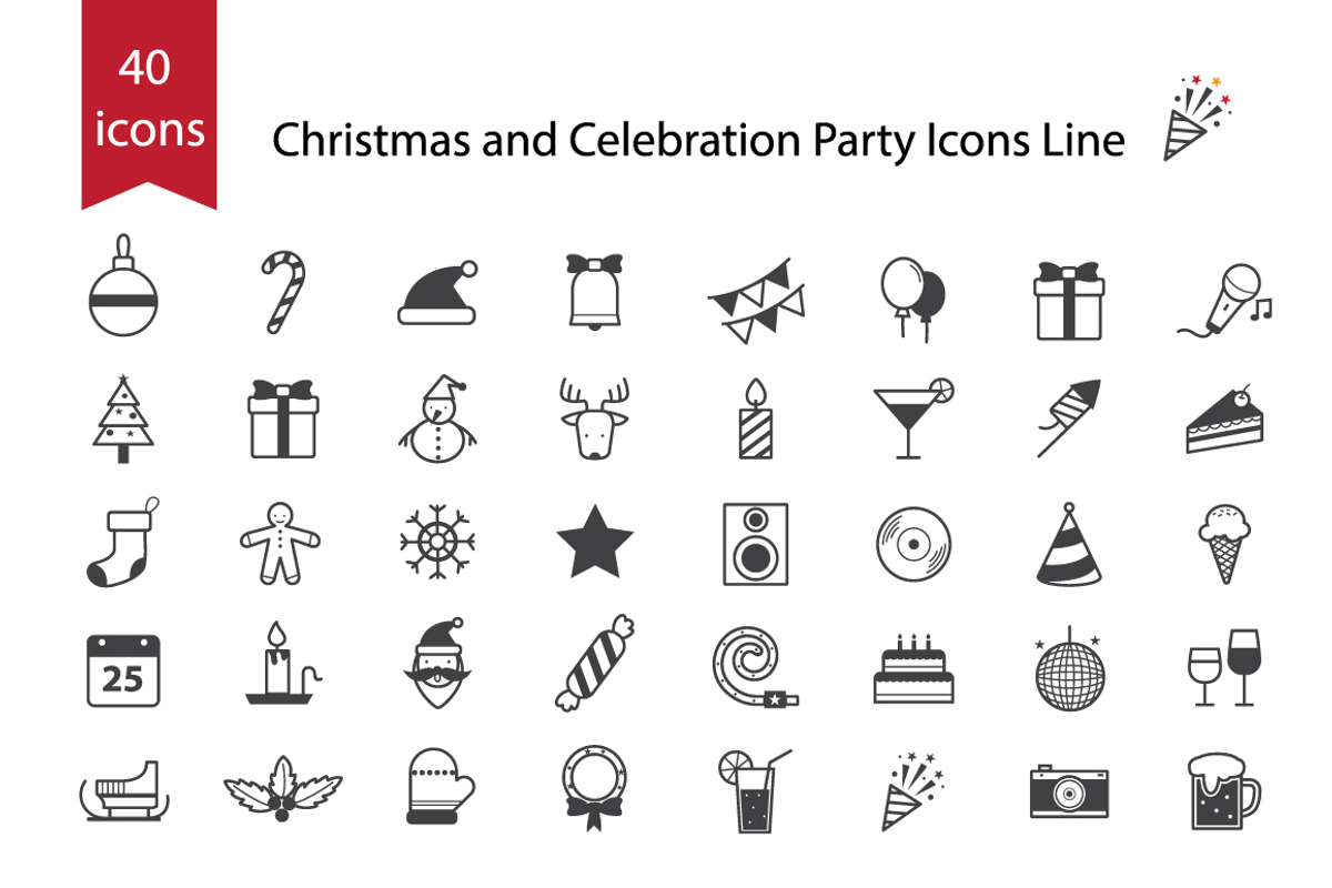Christmas and Celebration Party Icon