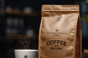 Coffee Bag Packaging Mockup