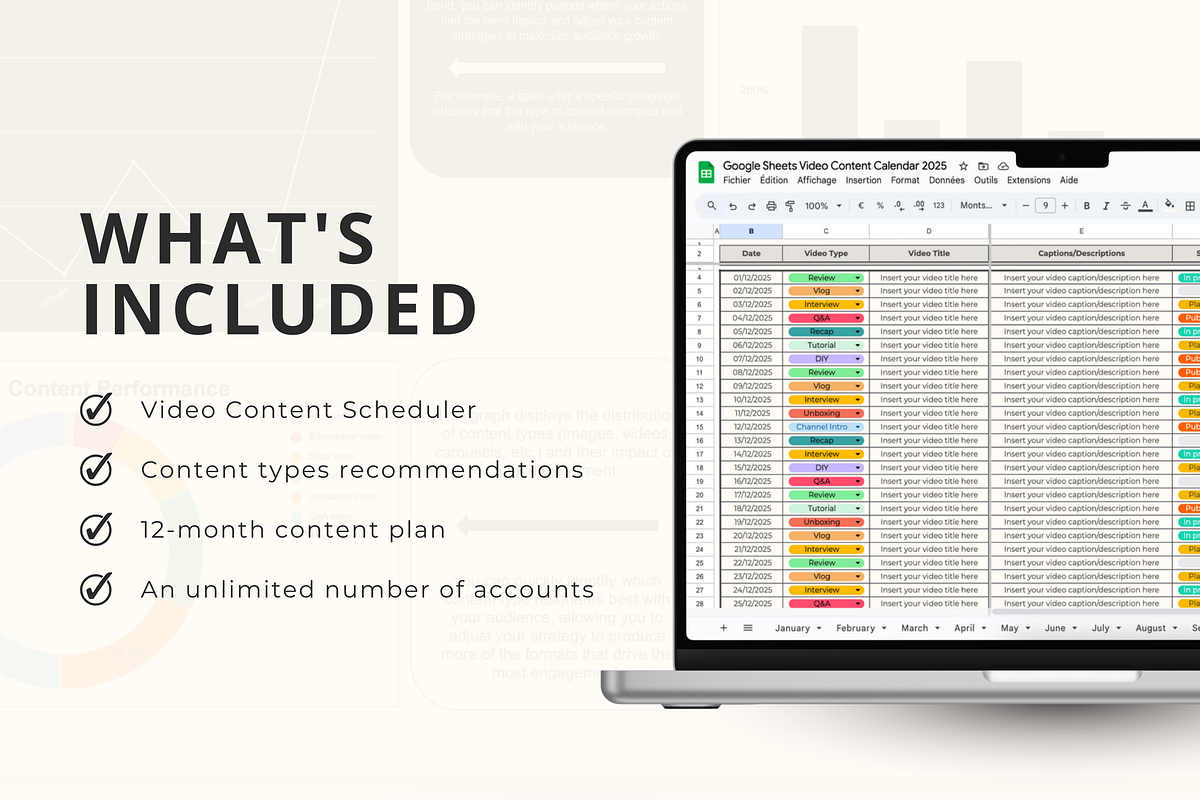 YouTube & Social Media Planner 2025, a Social Media Template by Marketello Studio (Photo 2 of 6)