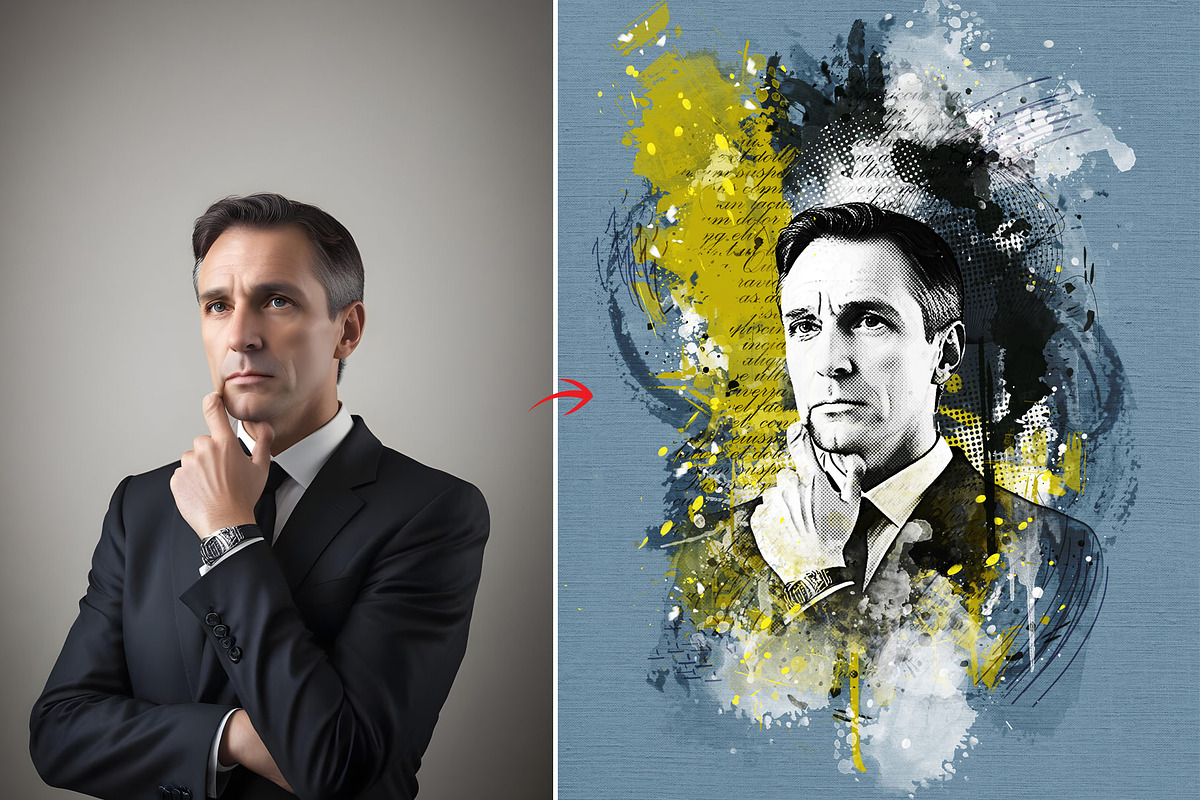 Mixed Media Wall Art Photo Effect, an Action Add-On by MRI STUDIO (Photo 9 of 18)