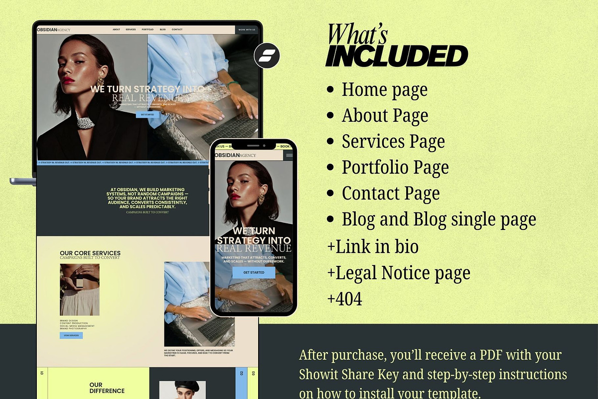 Showit Website Template for Agency, an App Template by Digital&Chic (Photo 4 of 8)