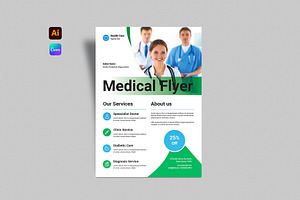 Corporate Medical Flyer Template, a Flyer Template by E-Type
