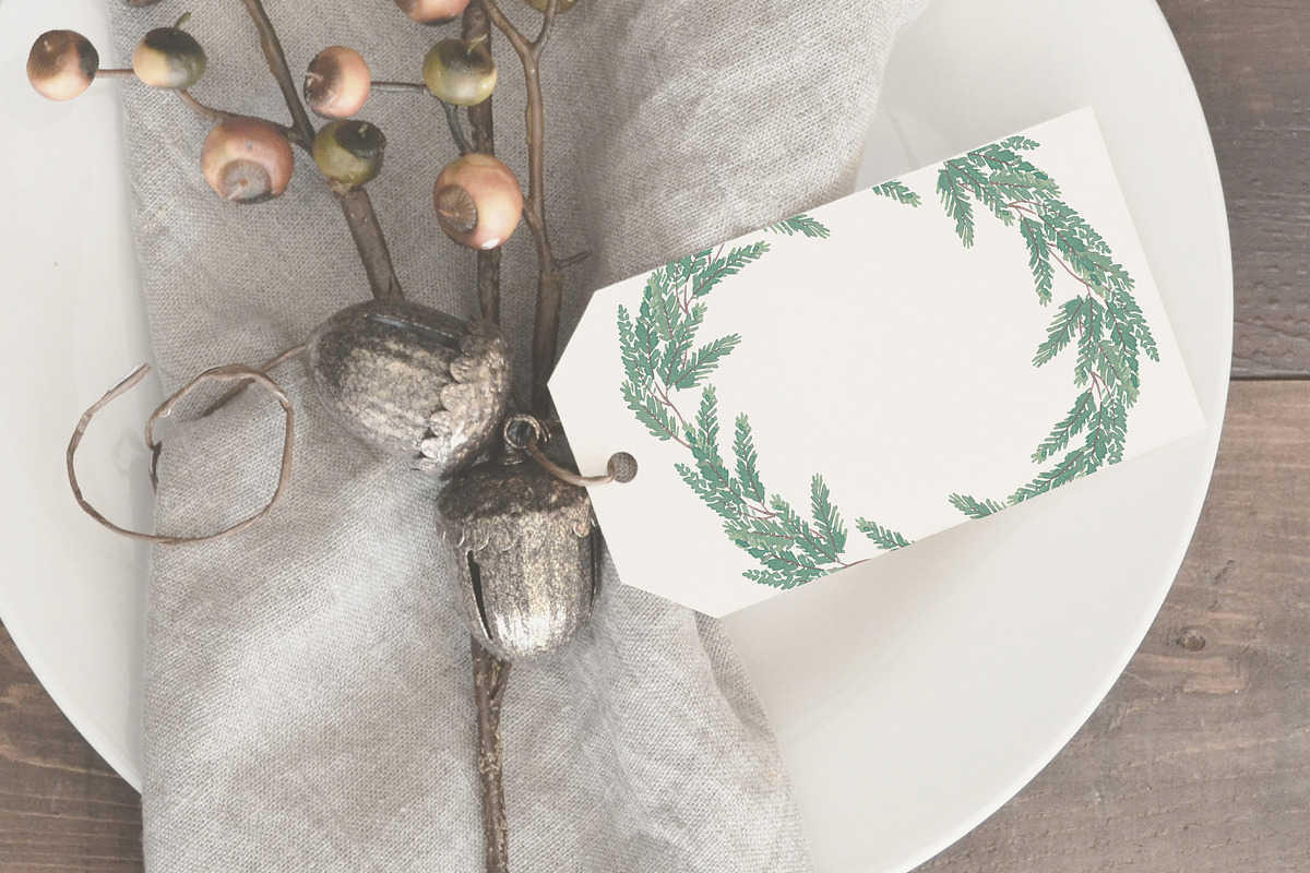 WATERCOLOR WINTER WREATH PNG, an Illustration by KruthDesign (Photo 7 of 10)
