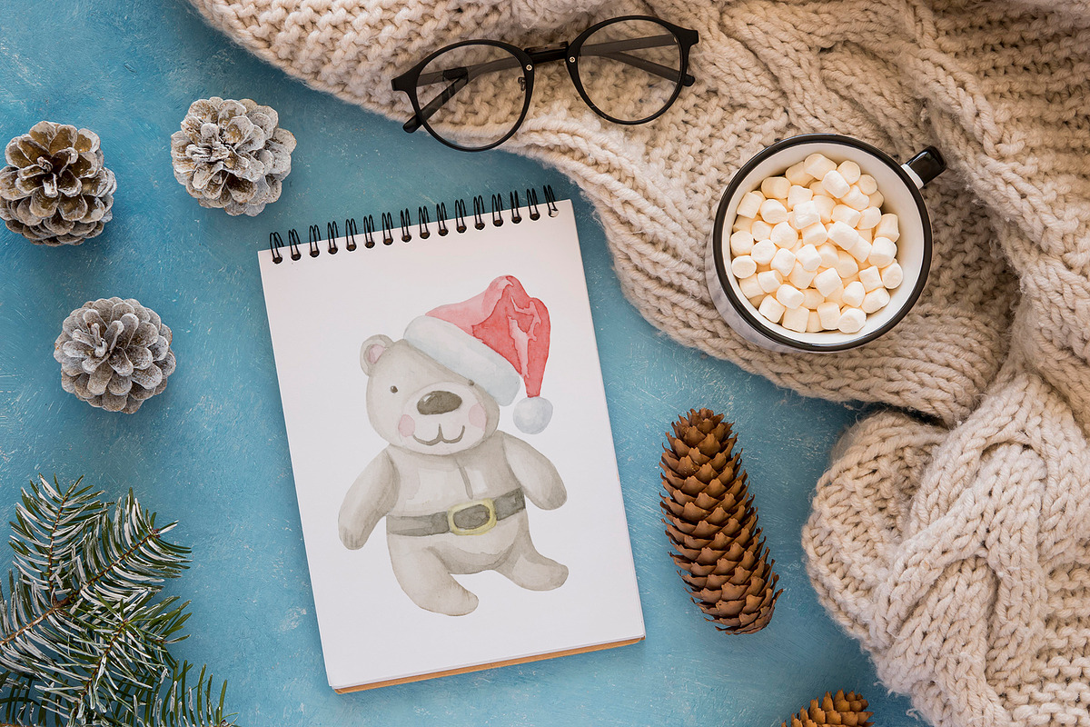 Merry Christmas watercolor set, an Illustration by My watercolor shop (Photo 3 of 3)