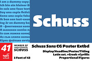 Schuss Sans CG Poster Extrabold, a Sans Serif Font by typic schuss (Thumbnail 15 of 15)