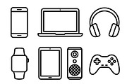 43 Everyday Electronics Icon Set, an Outline Icon by adenpinkstore (Thumbnail 1 of 5)