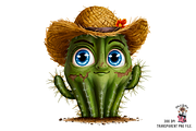Cactus with Cowboy Hat PNG Bundle, a Graphic by Clipart Bloom (Thumbnail 3 of 15)