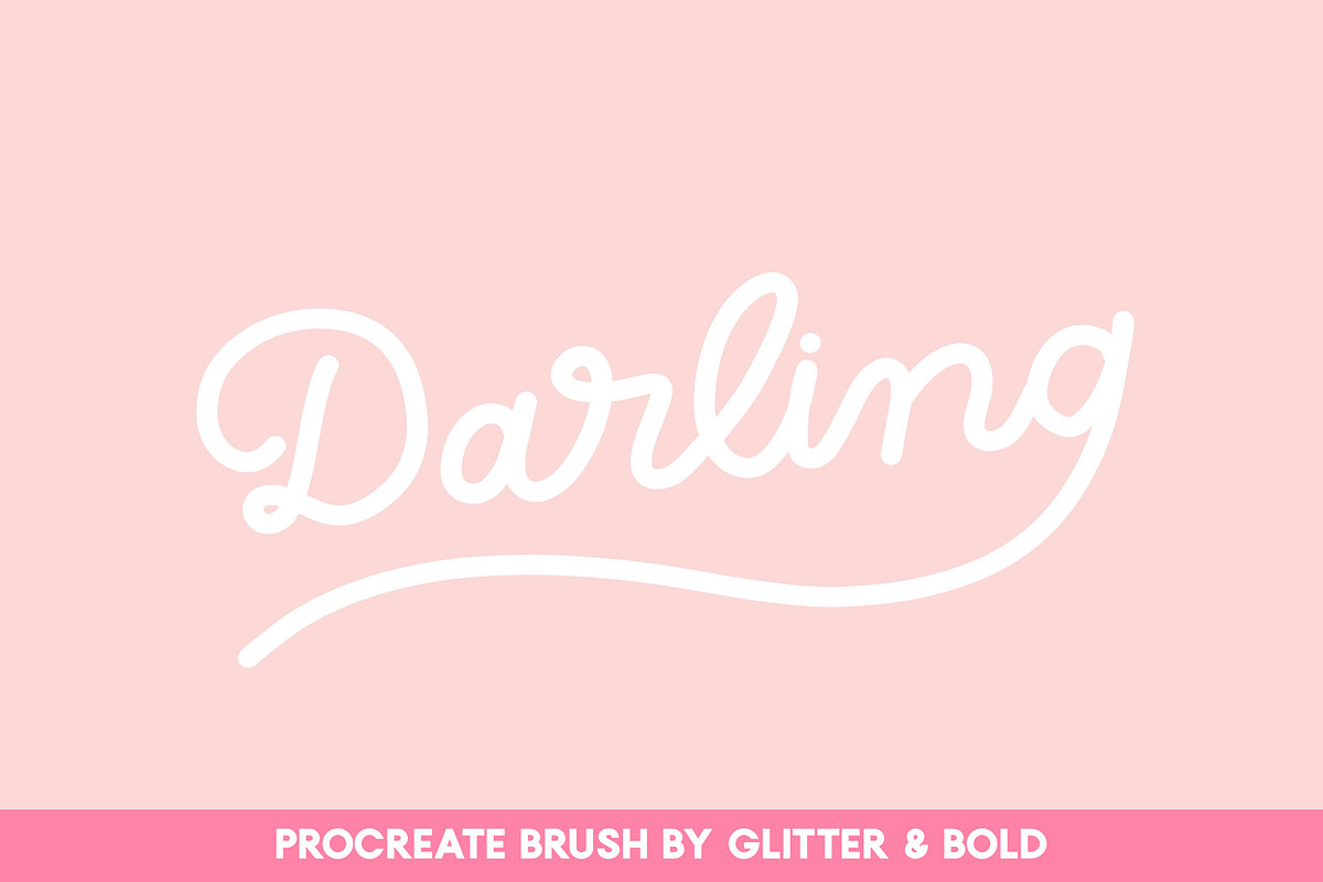 Darling Monoline Procreate Brush, a Brushes & More by Glitter & Bold (Photo 1 of 2)
