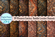 Western Cowboy Saddle Leather Damask, a Background Photo by Wow Magic (Thumbnail 1 of 2)
