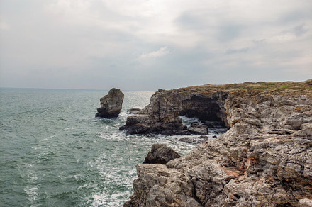 Breaking waves on the rocky coast of, a Nature Photo by verkelis