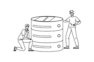 software database performance, a Technology Illustration by pikepicture