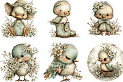 Whimsical Spring Birds Clipart, an Illustration by Designking (Thumbnail 2 of 5)