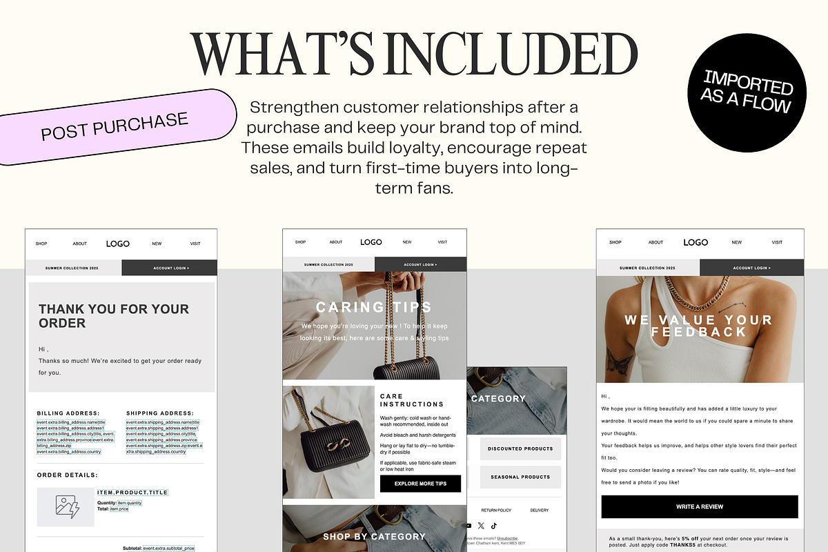 Klaviyo Newsletter Template Flows, an Email Template by Template Twist Shop (Photo 5 of 11)