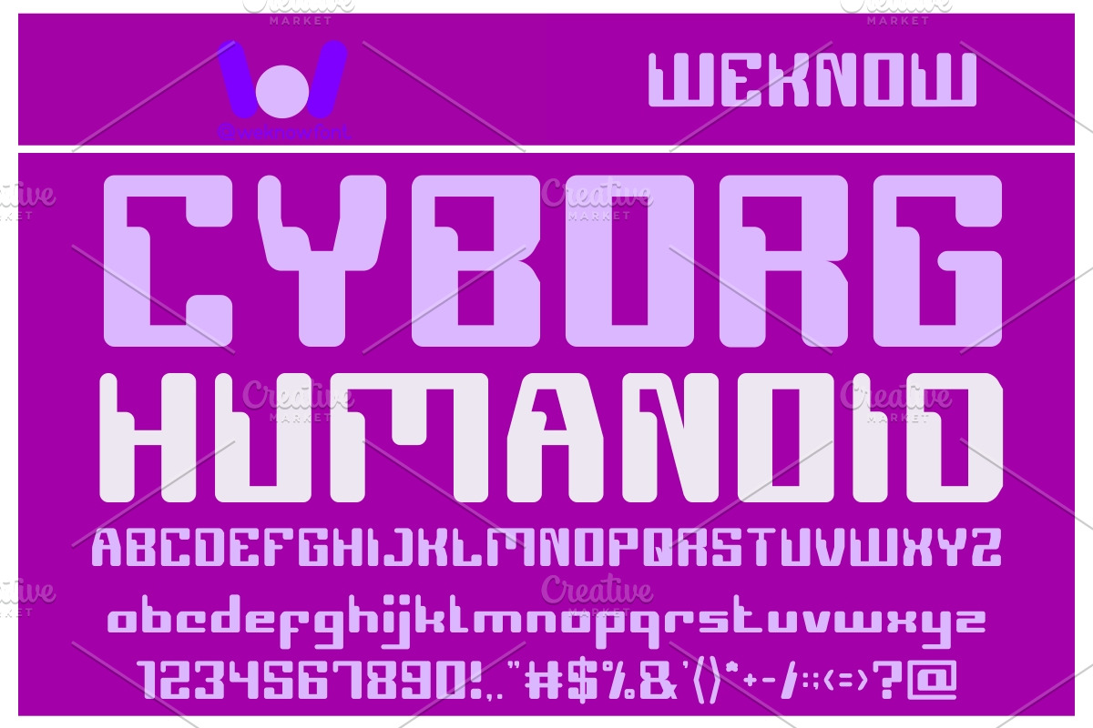 Computer Robot font, a Font by weknow (Photo 3 of 5)