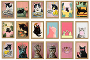 Cat Prints, Watercolor Cat Wall Art, an Animal Photo by Chipshpow Graphics (Thumbnail 7 of 8)