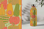 Autumn Pumpkins patterns & clipart, a Seasonal Illustration by Carpet Tapete Pretzel (Thumbnail 10 of 11)