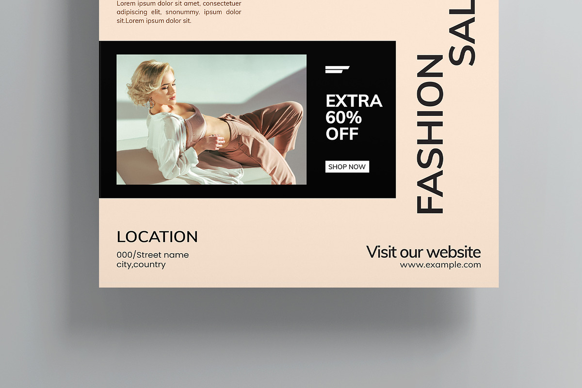Fashion Style Flyer Layout, a Flyer Template by MightyDesign (Photo 5 of 8)